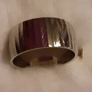 Wide Silver-tone Ring